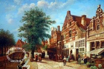 unknow artist European city landscape, street landsacpe, construction, frontstore, building and architecture. 175 Germany oil painting art